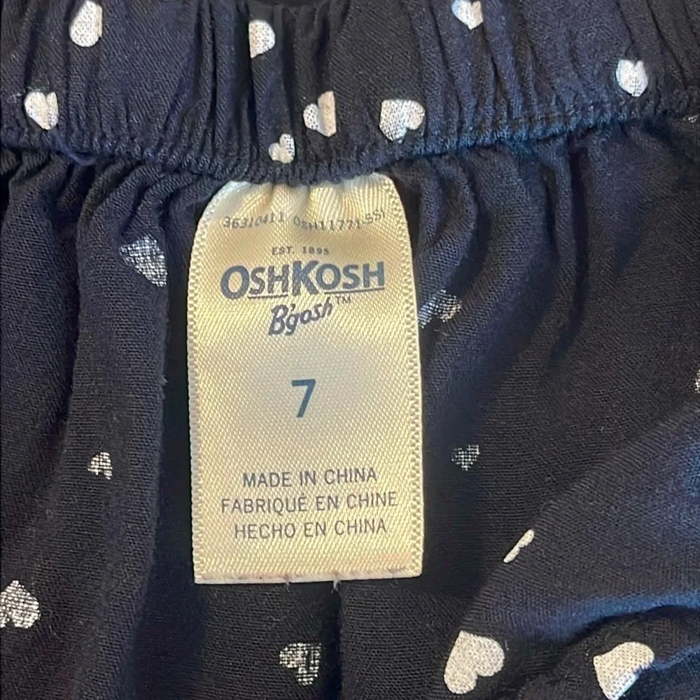 Oshkosh Black Romper w/Hearts Size 7